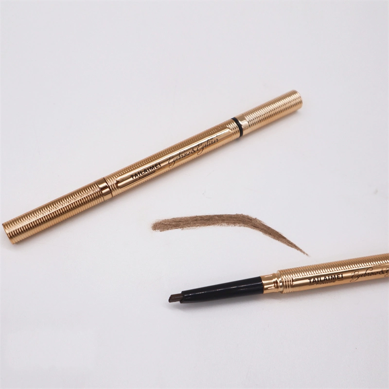 Taialaimei Custom Logo Cosmetics 2 in 1 Eyebrow and Eyeliner Pencil 4D Eyebrow 24h Long Lasting Tattoo Pen with Smooth Eyeliner Waterproof