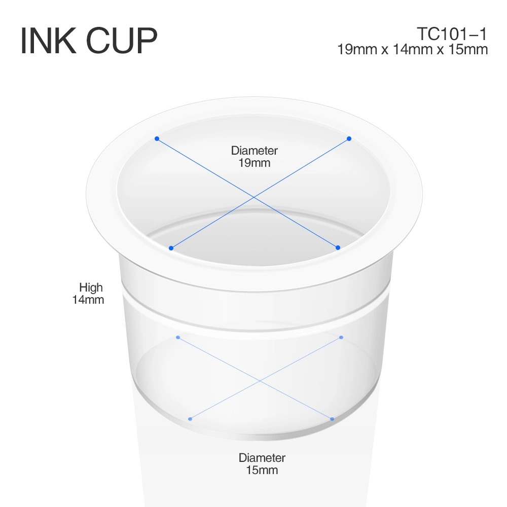 Hot Selling Wholesale Transparent Disposable Plastic Tattoo Ink Cup Professional Tattoo Pen Pigment Cups