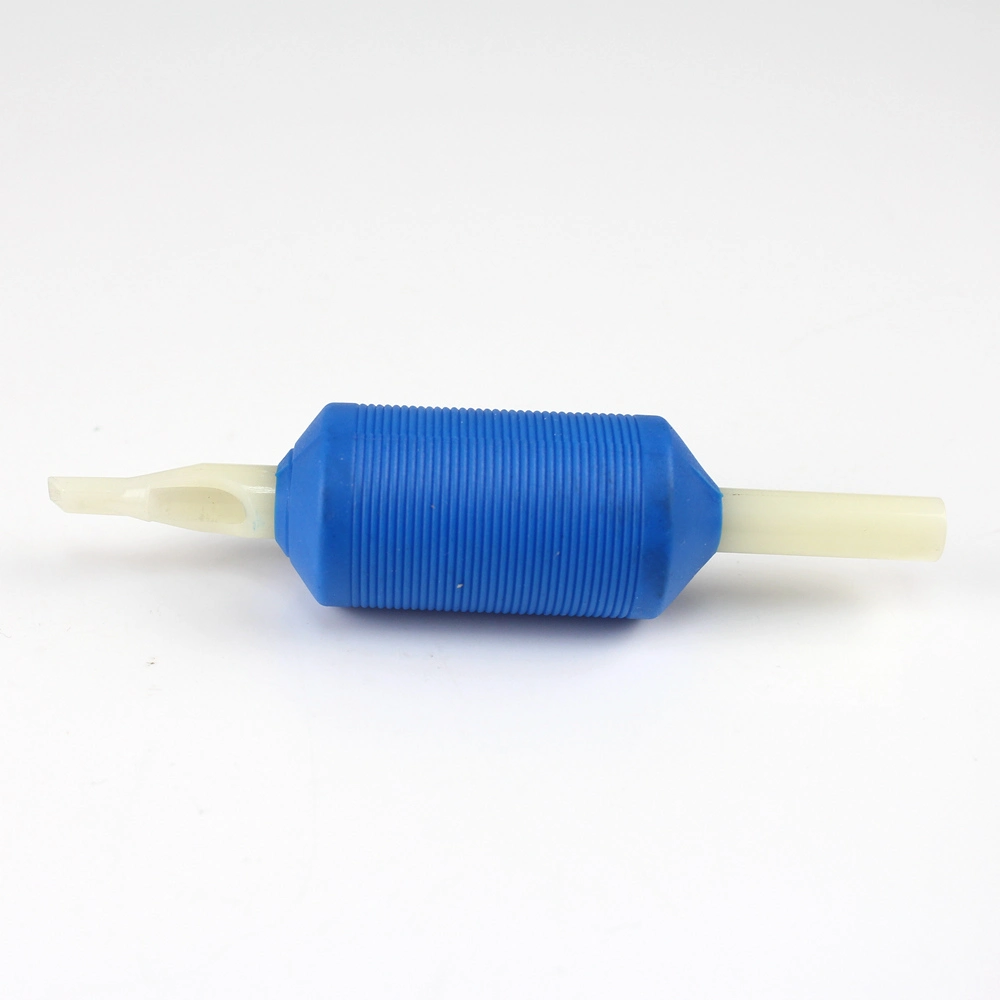 1" 25mm Disposable Blue ABS Tattoo Grips with White Tip