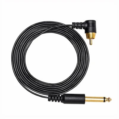 Cable de Clip de tatuaje de conector de línea de Cable RCA de tatuaje de ángulo recto de venta caliente para fuente de alimentación de tatuaje